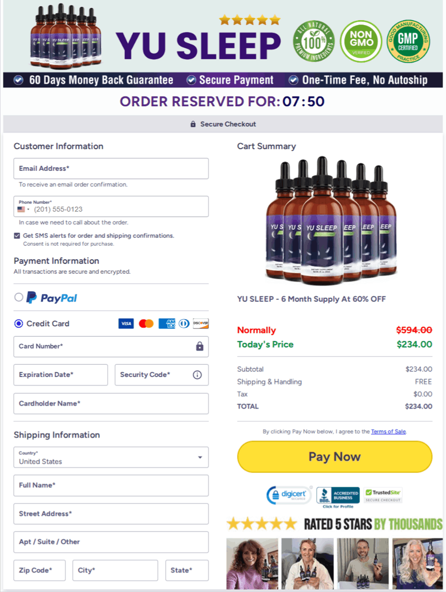 Yu Sleep Checkout